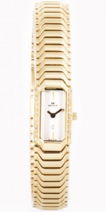Seculus 1634.2.732 pvd w/stones case, wht dial, pvd br-t