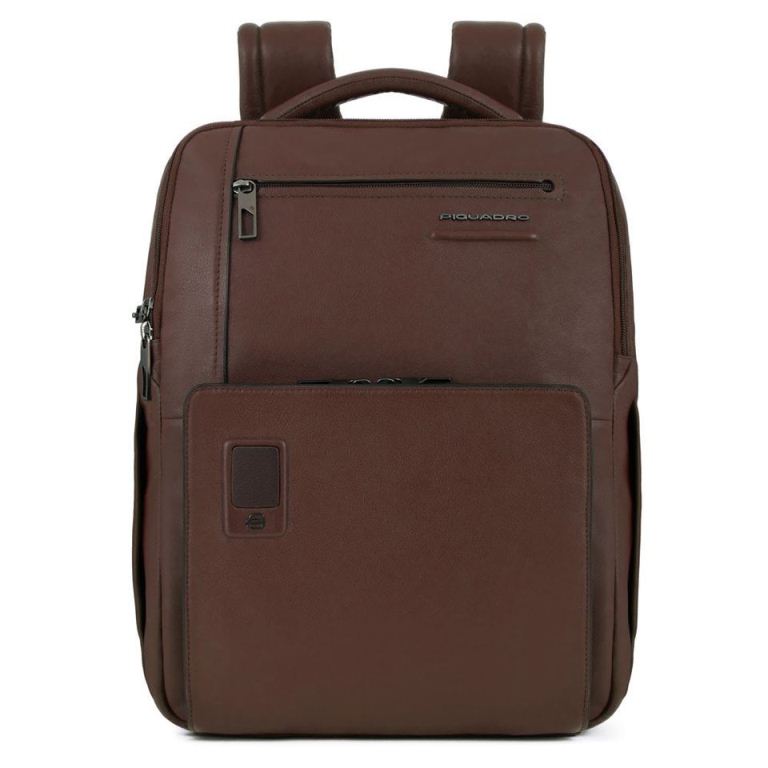 Piquadro AKRON/D.Brown Рюкзак с отдел. д/ноутбука 15,6"/iPad Air/Pro/антивор/RFID защита (30x38x14)