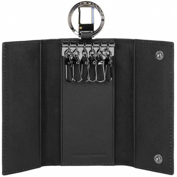Piquadro BK SQUARE/Black  Ключница (6x12x2)