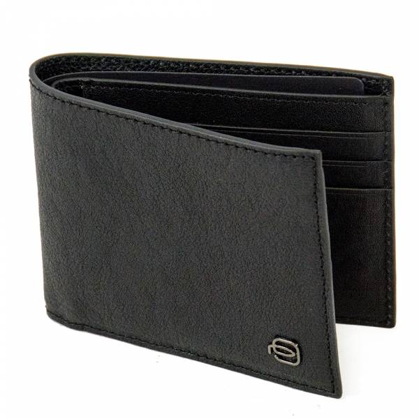 Piquadro BK SQUARE/Black  Портмоне гориз. с отдел. для док. с RFID защитой (11x9x1,5)