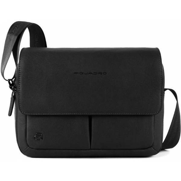 Piquadro BK SQUARE/Black Сумка наплечная с отдел. д/iPad (27,5x21x9,5)