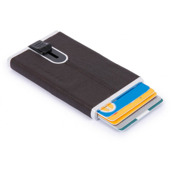 Piquadro BK SQUARE/D.Brown Кредитница с выдвижным механизмом с RFID защитой (6,2x10,5x1,2)