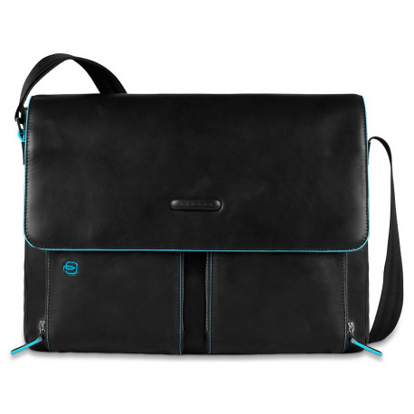 Piquadro BL SQUARE/Black Сумка наплечная с отдел. д/ноутбука 15"/iPad/iPad Air (37,5x29x8)