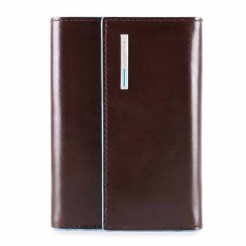 Piquadro BL SQUARE/Cognac Портмоне верт. с отдел. для 12 кред.карт с RFID защитой (12,5x9x2,5)