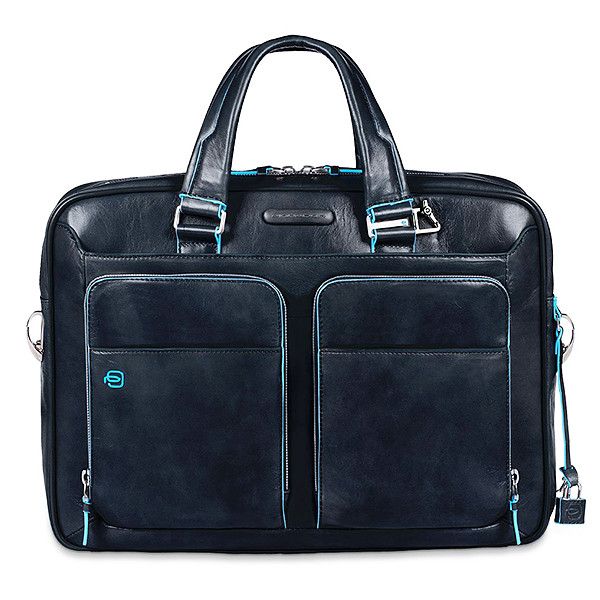 Piquadro BL SQUARE/Navy Blue Сумка двуручн. с отдел. для iPad/ноутбука (39x28,5x10,5)
