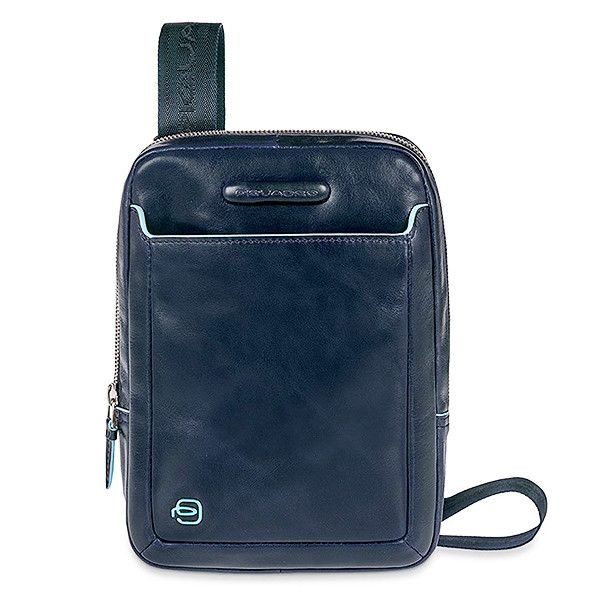 Piquadro BL SQUARE/Navy Blue Сумка верт. с отдел. для iPad mini на ремне (16x22x4,5)