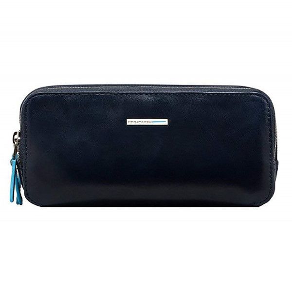 Piquadro BL SQUARE/Navy Blue Сумочка на 3 отдел. с молнией на ремне (19,5x10x6,5)