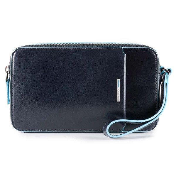 Piquadro BL SQUARE/Navy Blue Сумочка с 2 отдел. на молнии (21x12x5)