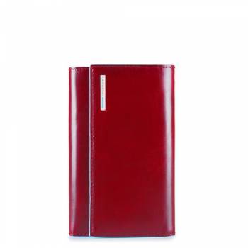 Piquadro BL SQUARE/Red  Портмоне верт. с отдел. для 24 кред.карт с RFID защитой (10,5x16x3)