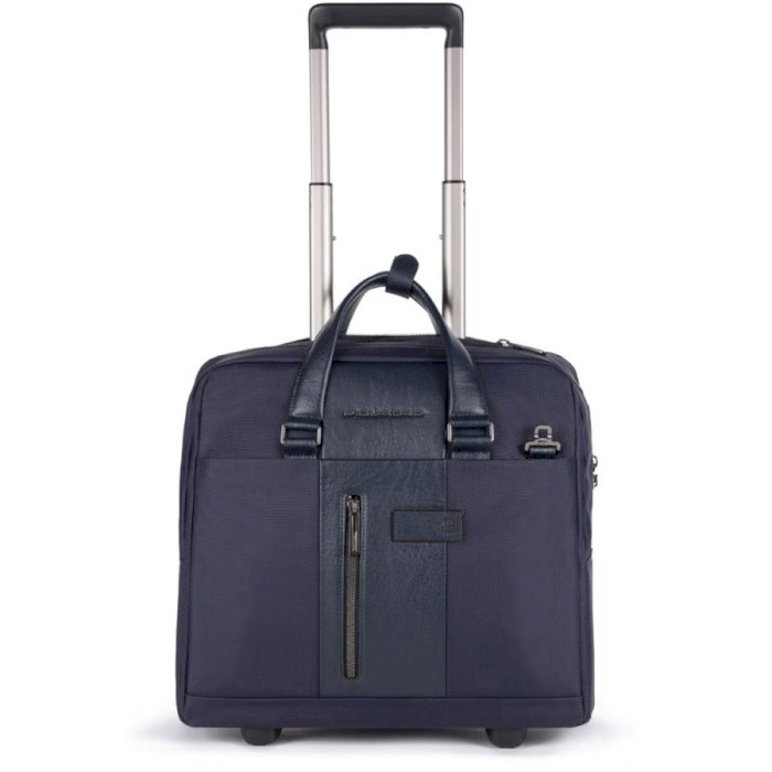 Piquadro BRIEF2/Blue Бизнес-кейс на 2 колесах с отдел. д/ноутбука 15,6"/iPad Air/Air 2 (24л) (40x36x16)
