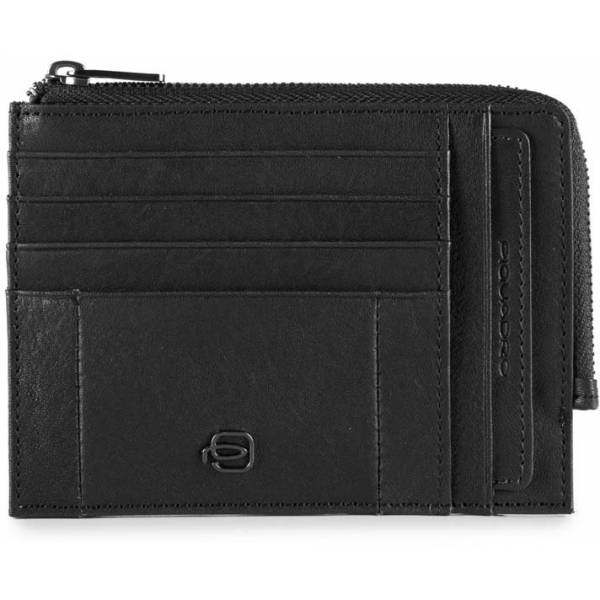 Piquadro BRIEF/Black Кредитница с отдел. для монет на молнии с RFID защитой (12,5x9x1)