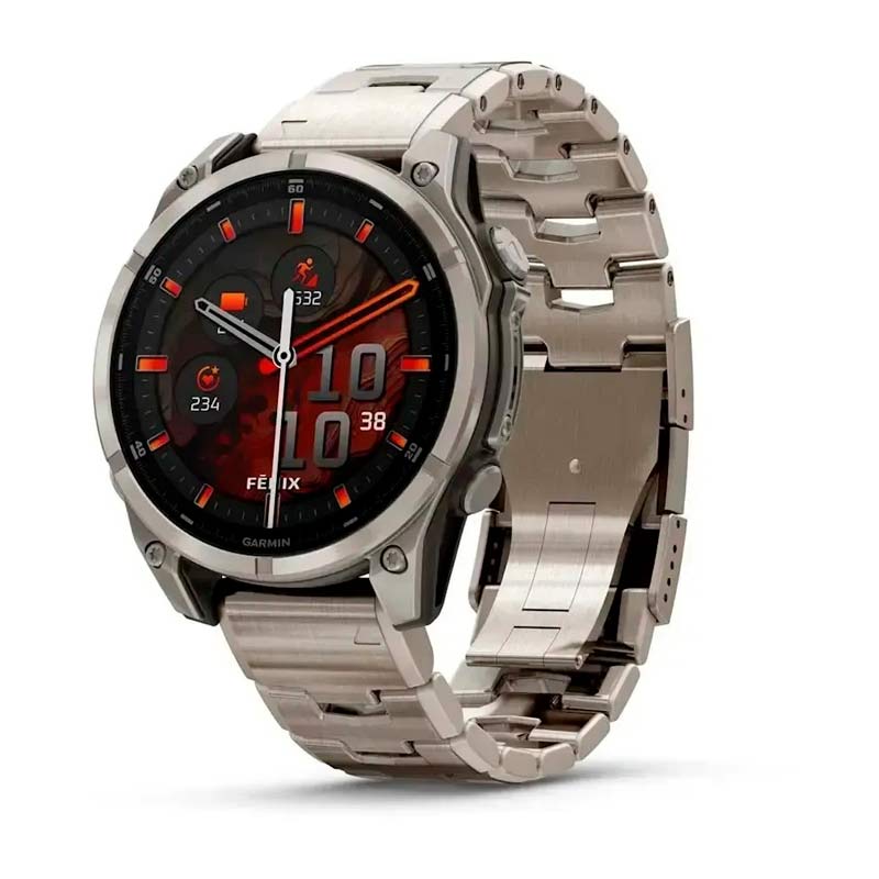 Garmin fenix 8 47mm,AMOLED,Saph,Ti/Bare/Graphite w/TiBand,Excl