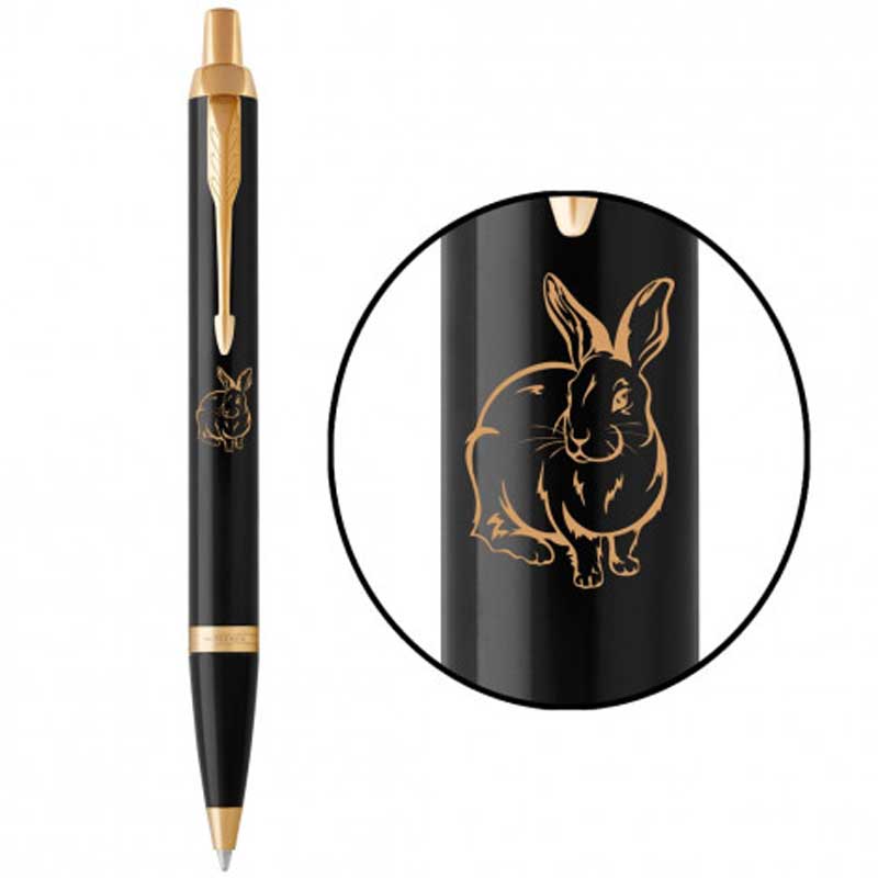 Parker IM 17 ZODIAC  Black GT  BP Черный Водяной Кролик