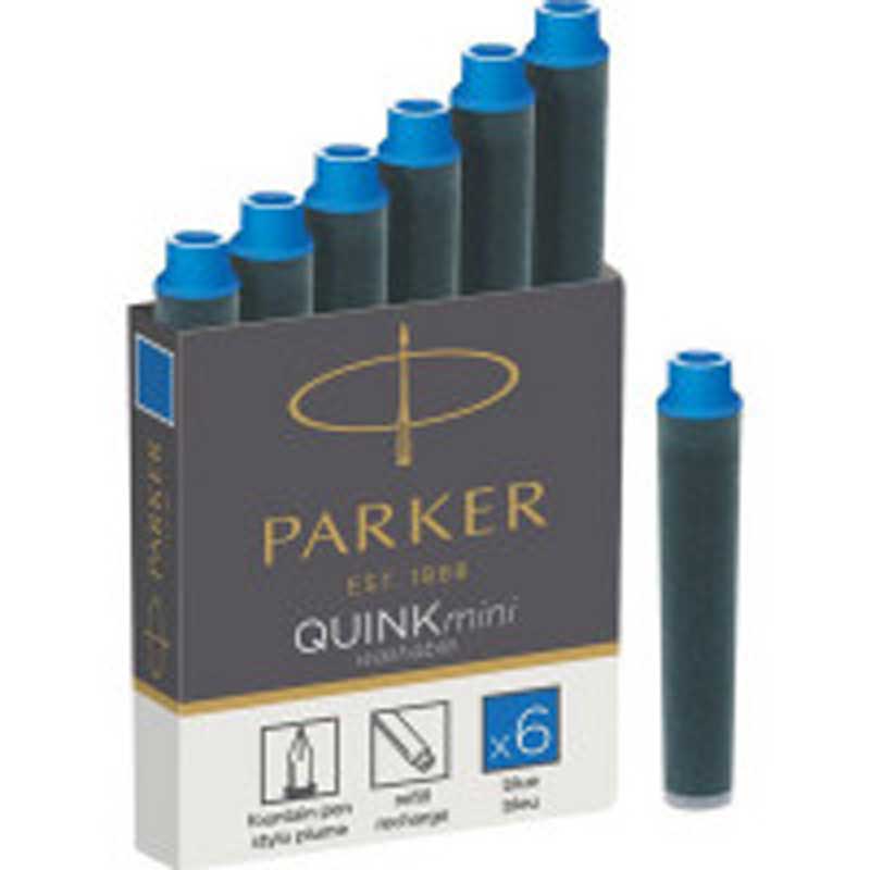 Parker Картриджи   Parker Quink Mini /6шт. син.
