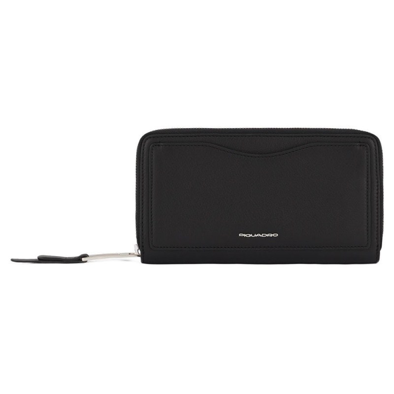 Piquadro LINA/Black Портмоне верт. на молнии с RFID защитой (19x10,5x2,5)