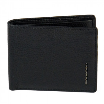 Piquadro MODUS Restyling/Black Портмоне гориз. с отдел. для док. с RFID защитой (11x9x1,5)