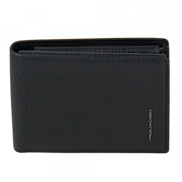 Piquadro MODUS Restyling/Black Портмоне гориз. с отдел. для док. с RFID защитой (12,5x9x2)