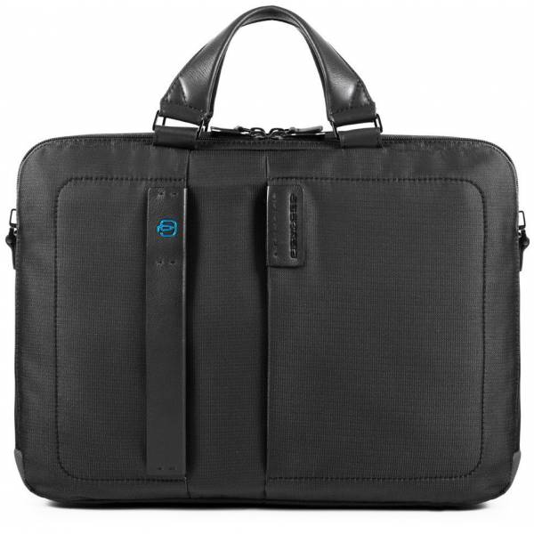 Piquadro PULSE/ChevronBlack  Портфель двуручн. с отдел. для ноутбука 15,6"/iPad (41x29x10)