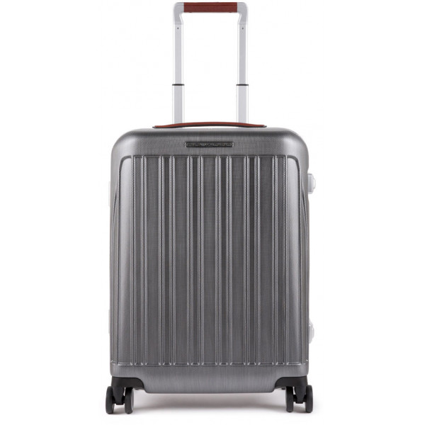 Piquadro RELIGHT Plus/Black-Tobacco Чемодан на 4 колесах S (39,5л) (40x55x20)
