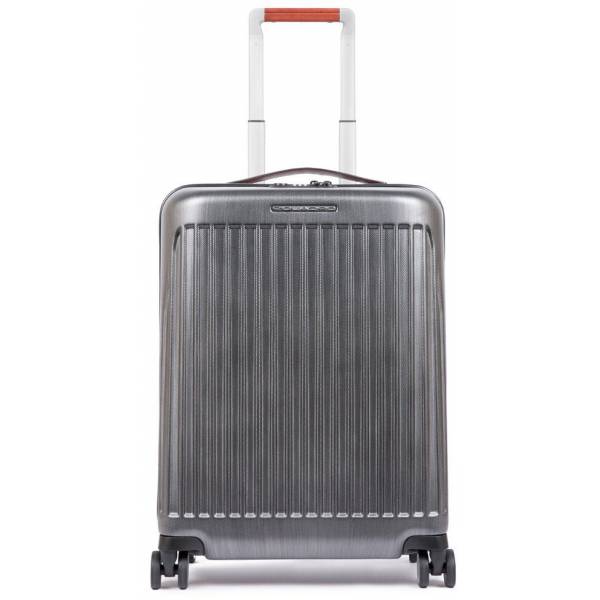 Piquadro RELYGHT PLUS ZIP/Black-Tobacco Чемодан на 4 колесах S с трекером CONNEQU (39,5л) (40x55x20)