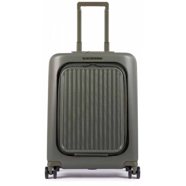 Piquadro SEEKER/Green Чемодан на 4 колесах S с карманом д/ноутбука 15,6"/iPad Air/Pro (35л) (40x55x23,5)