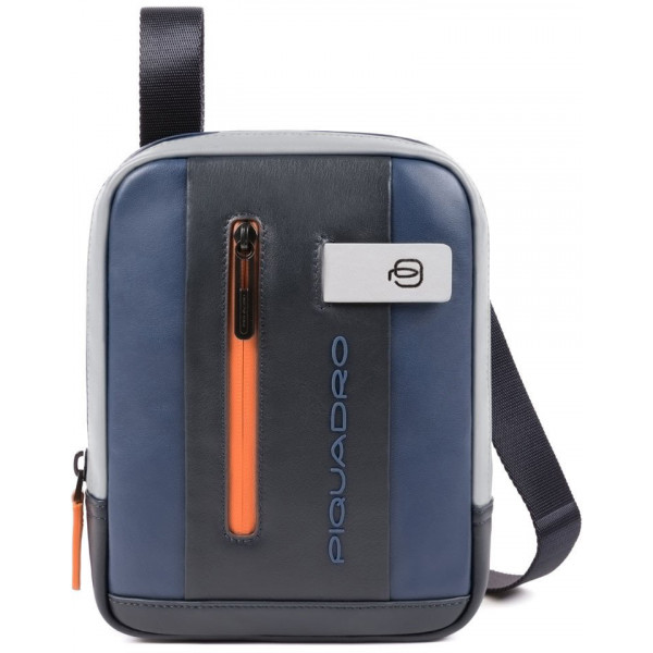 Piquadro URBAN/Blue-Grey2  Сумка верт. с отдел. для iPad mini на ремне (17,5x22,5x5)