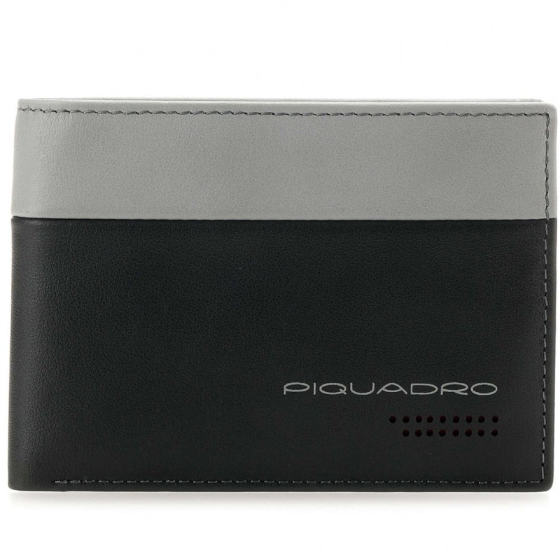 Piquadro URBAN/Grey-Black Портмоне гориз. с отдел. для док. с RFID защитой (13x9x2)