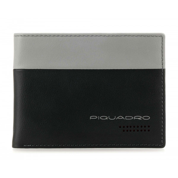 Piquadro URBAN/Grey-Black Портмоне с отдел. для монет с RFID защитой (13x9,5x2)