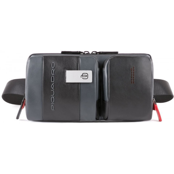 Piquadro URBAN/Grey-Black  Сумочка на пояс с RFID защитой (29x14x5)